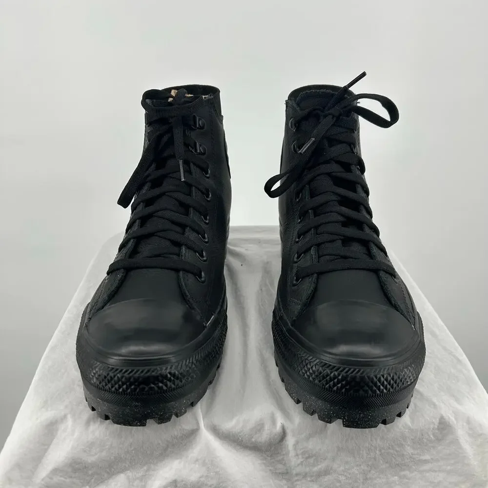 Men's Black Leather Converse Chuck Taylor All Star City Trek Sneakers Boots 9.5M - Picture 2 of 8